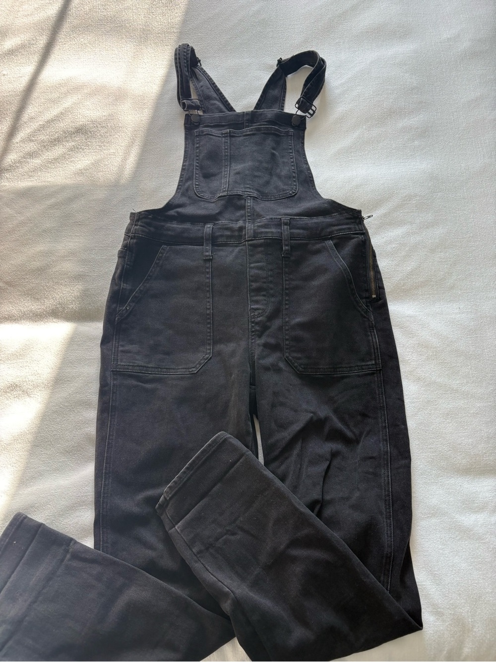 Madewell Black Denim Overalls
